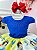 Vestido Infantil Branca de Neve Azul Amarelo Festa Luxo - Imagem 2