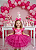 Vestido Infantil Barbie Rosa Pink Festa Luxo - Imagem 1