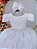 Vestido Infantil Branco Renda Pérolas Festa Luxo - Imagem 5