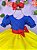Vestido Infantil Branca de Neve Luxo Com Capa Festas - Imagem 3