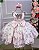 Vestido Infantil Floral Rosa Bebe Festa Luxo - Imagem 7