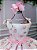Vestido Infantil Floral Rosa Bebe Festa Luxo - Imagem 4