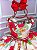 Vestido Infantil Floral Vermelho Festa Luxo - Imagem 4