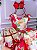 Vestido Infantil Floral Vermelho Festa Luxo - Imagem 2