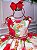 Vestido Infantil Floral Vermelho Festa Luxo - Imagem 6