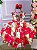 Vestido Infantil Floral Vermelho Festa Luxo - Imagem 3