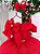 Vestido Vermelho Infantil para o Natal Tule Glitter Luxo - Imagem 4