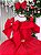 Vestido Vermelho Infantil para o Natal Tule Glitter Luxo - Imagem 7
