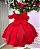 Vestido Vermelho Infantil para o Natal Tule Glitter Luxo - Imagem 3