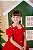 Vestido Vermelho Infantil para o Natal Tule Glitter Luxo - Imagem 4