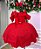 Vestido Vermelho Infantil para o Natal Tule Glitter Luxo - Imagem 5