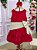 Vestido Vermeho Infantil para o Natal Festa Luxo - Imagem 1