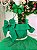 Vestido Verde Infantil para o Natal Festa Tule Glitter Luxo - Imagem 4