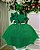 Vestido Verde Infantil para o Natal Festa Tule Glitter Luxo - Imagem 1