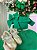 Vestido Verde Infantil para o Natal Festa Tule Glitter Luxo - Imagem 2