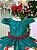 Vestido Infantil Verde Urso Teddy Natalino Festa Luxo - Imagem 4