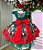 Vestido Infantil Verde Urso Teddy Natalino Festa Luxo - Imagem 3