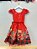 Vestido Infantil Vermelho Ursinhos Festas Natal - Imagem 4