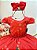 Vestido Infantil Vermelho Ursinhos Festas Natal - Imagem 2