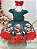 Vestido Infantil Verde Bandeira Ursinhos Festas Natal - Imagem 6