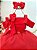 Vestido Infantil de Alça Vermelho Saia Glitter e Broche Festas - Imagem 7