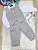 Conjunto Social Menino Colete Cinza Claro Miss Cherry - Imagem 5