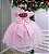Vestido Infantil Jardim Encantado Festa Luxo Rosa Bebe - Imagem 7