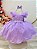 Vestido Infantil Lilás Saia Tule e Glitter Festa Infantil - Imagem 4