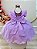 Vestido Infantil Lilás Saia Tule e Glitter Festa Infantil - Imagem 3