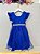 Vestido Infantil Azul Royal Saia Tule e Glitter - Imagem 4