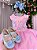 Vestido Infantil Jardim das Borboletas Rosa Bebe Batizado - Imagem 3