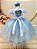 Vestido Infantil Azul Busto Nervura Saia Glitter Festas - Imagem 7