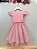 Vestido Infantil Salmão Busto Nervura Festas Daminhas - Imagem 2