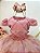 Vestido Infantil Rose Busto Nervura Saia Glitter Festas - Imagem 2