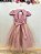 Vestido Infantil Rose Busto Nervura Saia Glitter Festas - Imagem 5