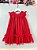 Vestido Infantil Vermelho Festas Trapézio - Imagem 7