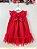Vestido Infantil Vermelho Festas Trapézio - Imagem 6