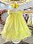 Vestido Infantil Trapézio Amarelo Festas - Imagem 1