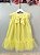 Vestido Infantil Trapézio Amarelo Festas - Imagem 3