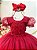 Vestido Infantil Vermelho Escuro Com Renda Daminhas Festas - Imagem 2