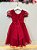 Vestido Infantil Vermelho Escuro Com Renda Daminhas Festas - Imagem 5