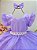 Vestido Infantil Lilás Saia Tule e Glitter Festa Daminhas - Imagem 2