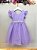 Vestido Infantil Lilás Saia Tule e Glitter Festa Daminhas - Imagem 4