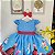 Vestido Infantil Alice no Pais das Maravilhas Luxo Azul Vermelho - Imagem 3