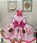 Vestido Infantil Luxo Rosa Bailarina Brinquedos - Imagem 5