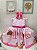 Vestido Infantil Luxo Rosa Bailarina Brinquedos - Imagem 1