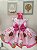 Vestido Infantil Luxo Rosa Bailarina Brinquedos - Imagem 2