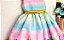 Vestido Infantil Barbie Sereia Colorido Luxo - Imagem 5