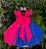 Vestido Lilo Stitch Pink e Azul com Led Tematicos - Imagem 3