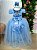 Vestido Azul Bebe Casamento Daminhas Longo Gabriela - Imagem 2
